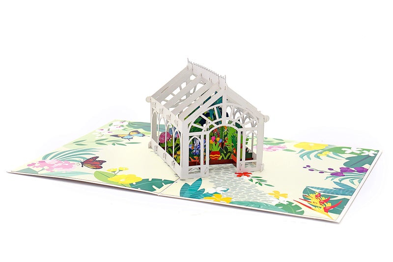 Liif Greenhouse Mothers Day Card, 3D Pop Up Birthday Card for Her, Mom, Wife, Women, Sister - Image 3